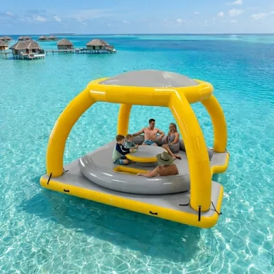 Giant Inflatable Floating Island Family Lake Float Inflatable Islands Drop Stitch PVC Plataformas Marinas Isola Gonfiabile