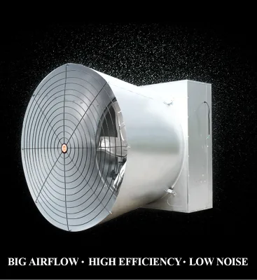 Electric Livestock Barn Ventilation Fan High Air Volume Shutter Cone Negative Pressure Exhaust Fan for Swine Farm Poultry Farm
