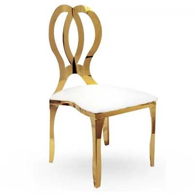 Gold Butterfly Back Dining Chair in Stainless Steel for Home Office Living Room Outdoor and Party Use for Wedding Events