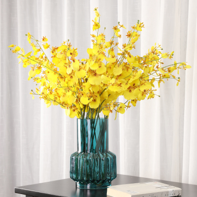 M919 Hot Selling Yellow White Pink Artificial Silk Dancing Orchid Flower Wedding Decorative