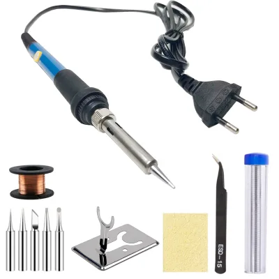 Portable 220V-240V AC Electric Soldering Iron Kit-200-400C 15s Heat-Up Household Repair Welding Tools Soldering Iron Solder