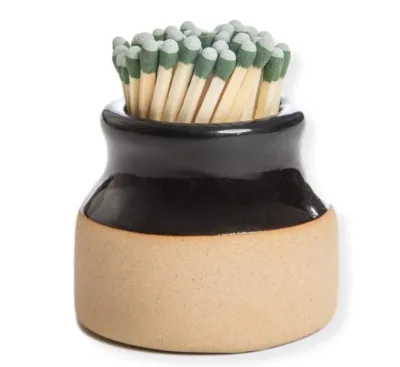 ceramic Match Striker - Set of 2 - Black - (Matches Not Included)
