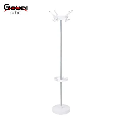 Unique Modern Iron Coat Stand with Umbrella Display Holder for Living Room and Outdoor Furniture
