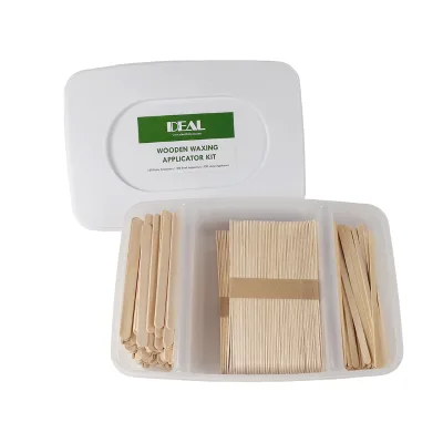 IDEAL High Quality Birch Wood Waxing Spatula Kit Three Stick Combinations Beauty Salon Use Hair Removal & Spa Use Laser Printed
