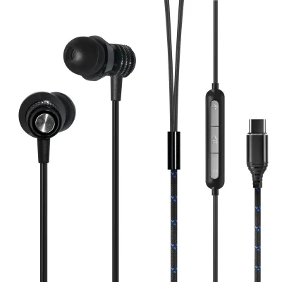 Earphone Headphone USB C Type c Earbuds with High Quality Mic and Cooper Ring Speaker