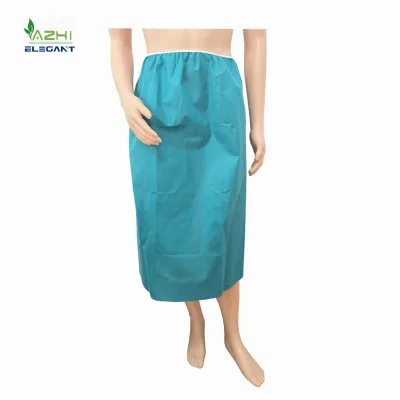 Protective Non-woven Green Examination (Colonoscopy) Skirts Hospital Waterproof and Breathable Beautiful and Comfortable