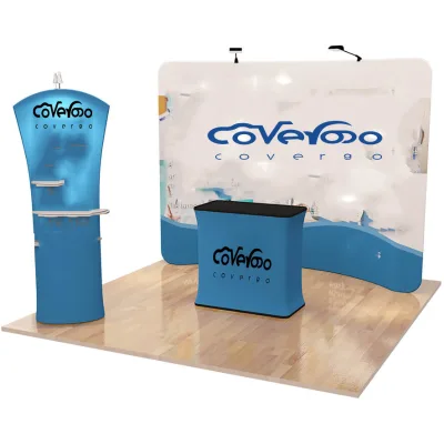 7.5 X 7.5 Tension Fabric Exhibition Backdrop Trade Show Roll Pull up Pop up Display Banner Back Drop Stand