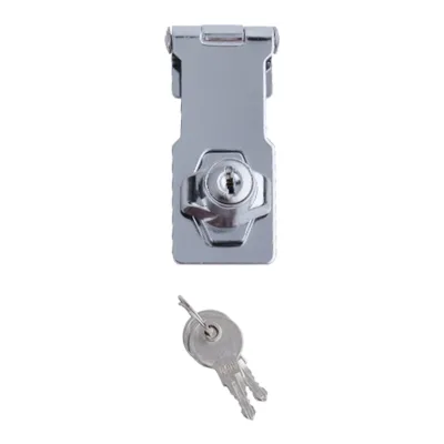 Punch free hasp lock thickened cabinet drawer freezer door 90-degree zinc alloy punch free lock hasp with lock wholesale