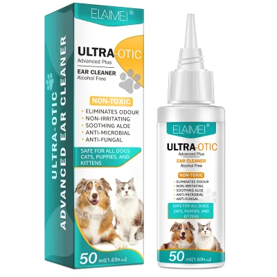 Elaimei Ultra-OTIC Eco-Friendly Pet Ear Cleaner Gently Healthcare Washing Cleanser for Cats and Dogs Plastic Material