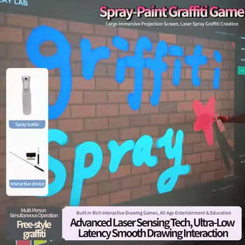 Laser Doodle Interactive Art Wall Projection Digital Graffiti Painting Game Entertainment Equipment for Museums Family Centers