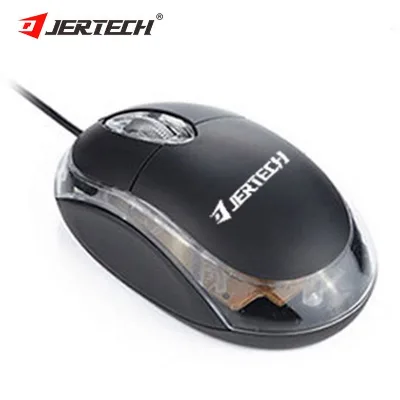 JERTECH MT300 Best Seller Laser Brand Factory Pc Springs Flat Cable Rewinding Wired Computer Mouse