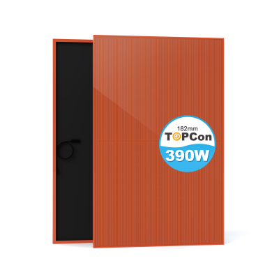 N-Type 390W Orange Frame PV Module SKT390M10 Excellent Low-Light Performance Mono Half Cell