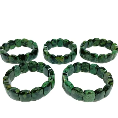 HY Crystal Stones Kambaba Jasper Banded Bracelet Energetic Gemstone Strings Spiritual Healing