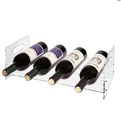 multifunction acrylic customized design single bottle stand clear acrylic wine display