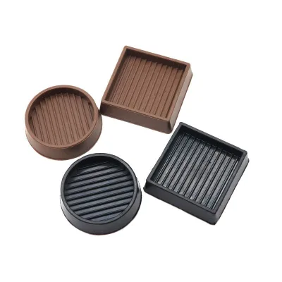 Rubber Caster Anti-Slip Foot Pad for Table Chair Legs Square Border Sofa Fixed Pad Model BHYE777