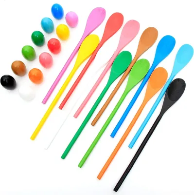 happyjack Wooden Balance-Spoon Egg Holder Toy for Kindergarten Children's Sensory Integration Fine-Motor Skills Indoor Teaching