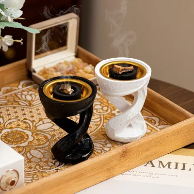 Cross-Border Middle Eastern Desktop Incense Burner Simplified Streamer Shape Aromatherapy Furnace European Incense Diffuser