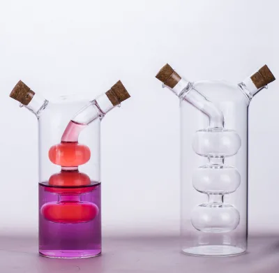 Double Use Borosilicate Glass Heat Resistant Oil and Vinegar Bottles