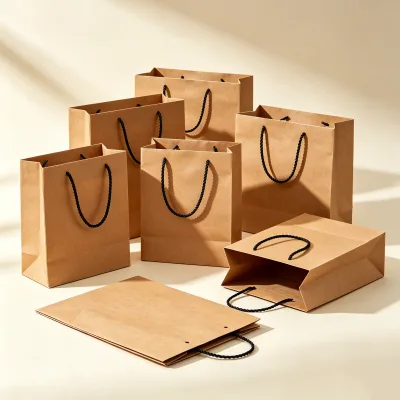 Supplier Customized Size Recycled Kraft Biodegradable Durable Greaseproof Food Paper Bag Fla Food Grade Paper Bag Wholesale