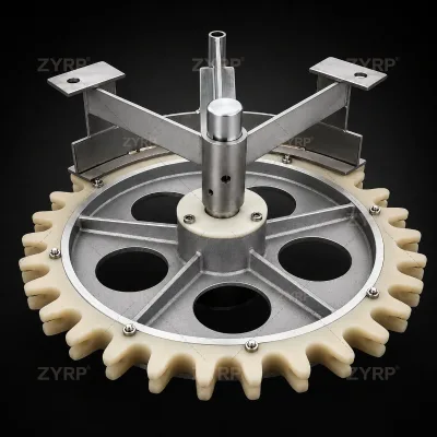 Zunyan 90 Degree Stainless Steel Bend Bracket Aluminium Nylon Corner Wheel Poultry Overhead Conveyor Spare Part