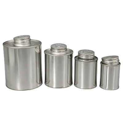2oz-32oz Glue Utility Screw Top Tin Can Brush Metal Monotop Can for PVC Cement Metal Cans Manufacturer
