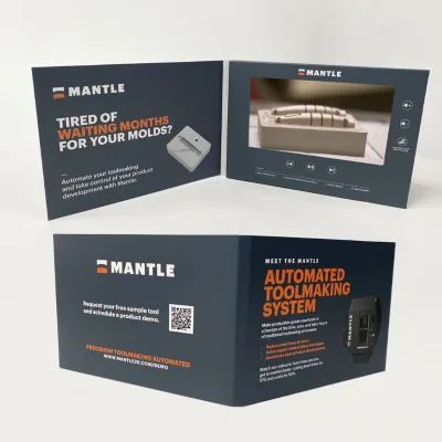 Video Book Customize Lcd Screen Video Brochure Card for Business and Wedding