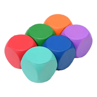 Anti Stress Cube Dice Available Dice Shaped Stress Toy Custom Logo Pu Foam Dice for Promotional Gift Low MOQ