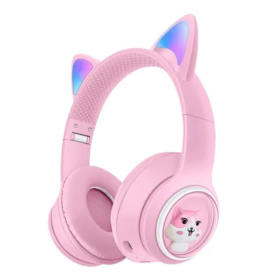 2026 Kids' Cartoon Space Capsule JL RGB Glowing Noise Cancelling Dynamic IPX-6 Waterproof 5.3 Over-Ear Gaming Headphones for