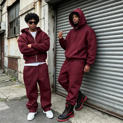 OEM Custom 420 Gsm Hoodies and Sweatpants Set Oversized Hoodie Loose Streetwear Tracksuit Manufacturer Men and Women Sports Suit