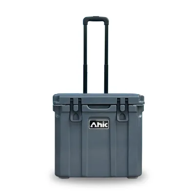 Custom Popular Size Ice Cooler with Wheels and Handle for Outdoor Camping