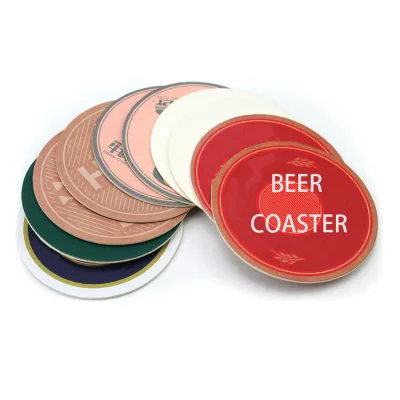 Absorbent Paper coaster Sets Hard Board Backed American European Canadian African Coaster Mat on Coasters With Cork for Sale