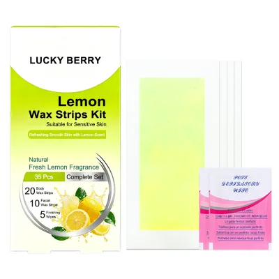 Travel-Size On-The-Go Nonwoven Fabric Cold Wax Strips Hair Removal Beauty Salon Use No Heating Required Soothing Depilatory
