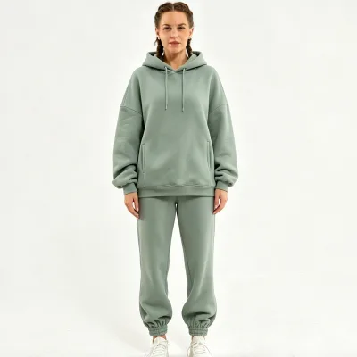 Low Price Women Sets Producer Wholesale Winter Oversized Pullover Hoodie Tracksuit Joggers Women Custom Workout Sets for Women