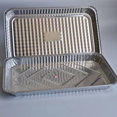Allwin Aluminum New Mold Full Size Aluminum Steam Table Pan Baking Use Disposable Food Grade Pulp Moulded Foil Lid Food Trays