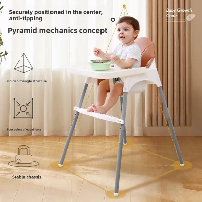 Baby Dining Chair Plastic Portable Multi-function Growing Stool for Children's Dining