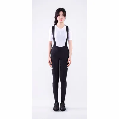 Women's Reversible Cycling Bib Long Pants High Elasticity Quick-Drying Waist Pocket 3D Seat Cushion Spring Summer Plus Size