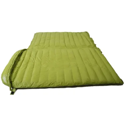 Multifunctional Two-in-One Outdoor Envelope Shape Sleeping Bag Quilt Blanket Zippered Lightweight 380T Nylon 400g-2100g Filler