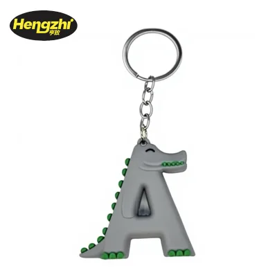 Hot Sale Creative Alphabet Key Buckle Cute Letter Keychain Vivid Colorful Initial Keychain for Kids