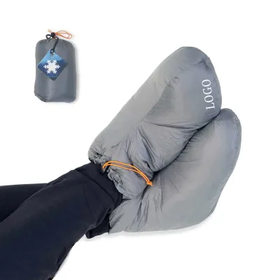 Down Socks Winter Outdoor Down Boots Camping Warm Socks Slippers Unisex Nylon Goose Down Socks
