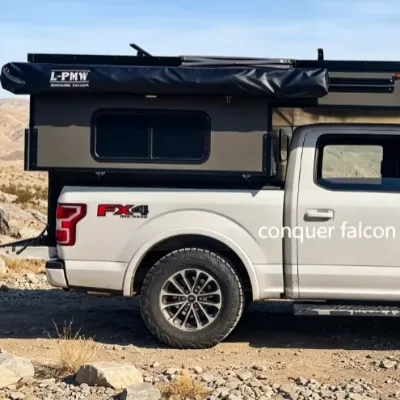 Conquer Falcon pop up Camper for Pickup Trucks Cabover Camper with Outrigger