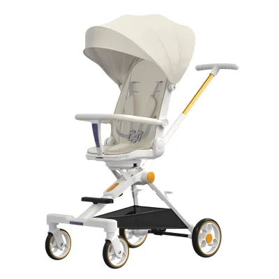 2023 New Hot Sale 4 in 1 Baby Stroller Easy One Click Folding Can Sit Can Lie Baby Strolley
