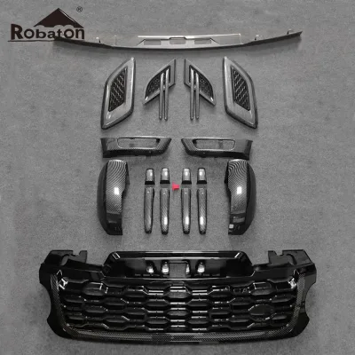 Carbon Fiber Pattern Car Front Bumper Mesh Grille Side Vents Hood Vents Front Bumper Decorative Strip
