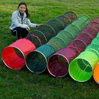 Hot Selling China Portable Folding Fishing Basket Cheap Dip Net Cage with Mesh Material for Keep Net Tackle