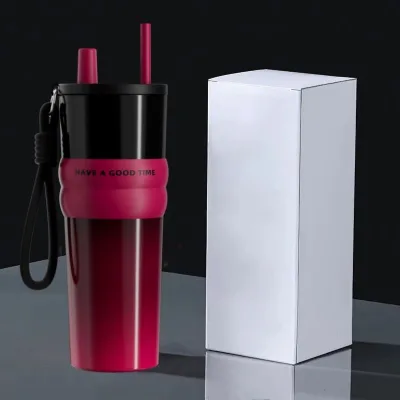 Nice Bottle Vacuum Flask New Products With Straw Leak Proof Reusable Water Cups Hot Selling Stainless Steel Drinking Cups