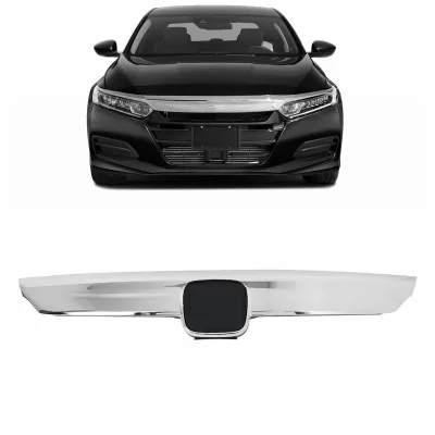OEM Auto Parts Replacement Chrome Front Bumper Upper Grille Trim Molding for Honda Accord 2018 2019 2020