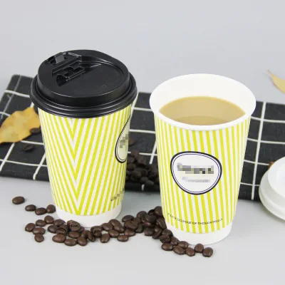 Factory Price 8oz 12oz 16oz Customized Design High Quality Double Wall Coffee Paper Cup