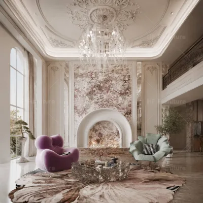 Modern Art Deco Living Room Furniture System Professional 3D Whole House Design Service Customized Luxury Home Solution
