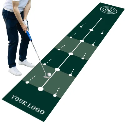 Golf Putting Mat Putting Green Indoor with Blocking Ball Design Durable Crystal Velvet Putting Matt for Indoors Outdoors
