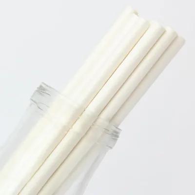 Factory Direct 6*197mm Kraft White Disposable Paper Straws Low Price Bulk Wholesale