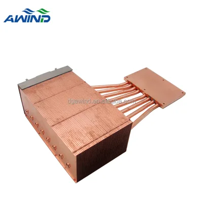 OEM 500 Watt Aluminum Heatsink Module Soldering with Inner Flexible Heat Pipes Massive Aluminium 7 Heatpipes Heat Sink Cooler